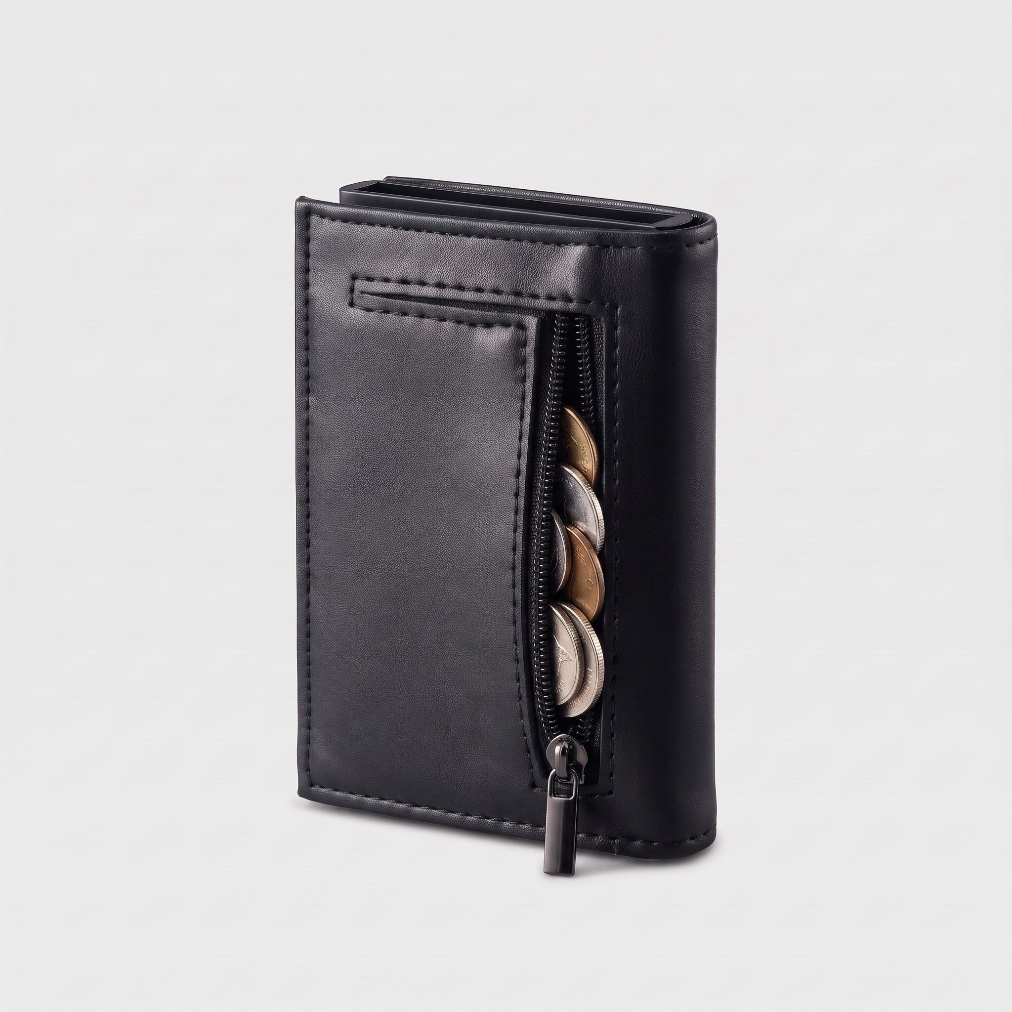 Coins stay put. Zip them in.